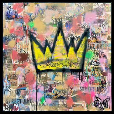 Malerei mit dem Titel "King of Street Art" von Efka9, Original-Kunstwerk, Acryl Auf Keilrahmen aus Holz montiert