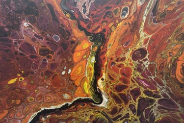 Painting titled "piece of fire" by Efluart By Ipek, Original Artwork, Acrylic