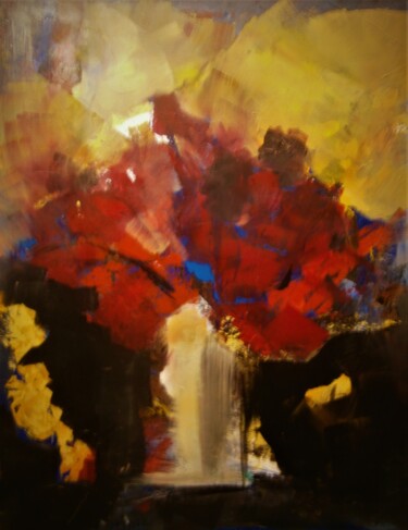 Painting titled "bouquet" by E.Forg, Original Artwork, Acrylic Mounted on Wood Stretcher frame
