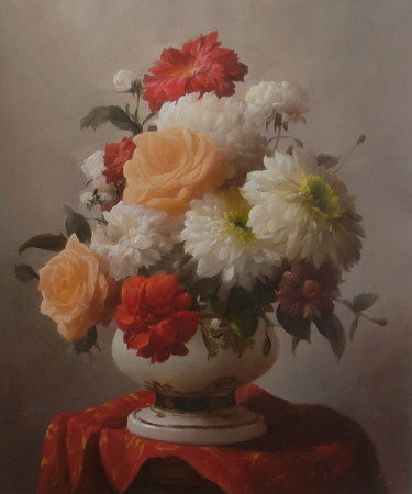 Картина под названием "Bouquet" - Дмитрий Севрюков, Подлинное произведение искусства, Масло
