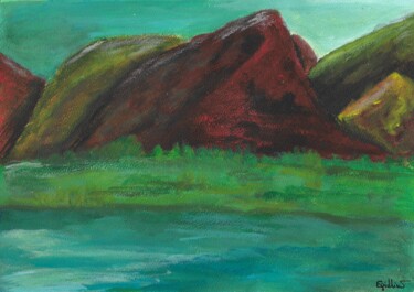 Peinture intitulée "Montagnes 1" par Egidhius, Œuvre d'art originale, Acrylique