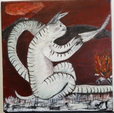 Malerei mit dem Titel "Alien" von Egidhius, Original-Kunstwerk, Acryl