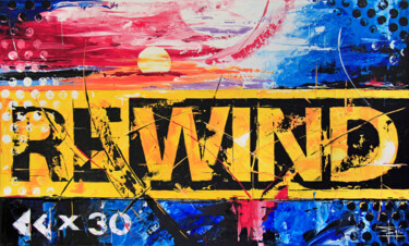 Painting titled "REWIND" by Egidio Gariano, Original Artwork, Acrylic Mounted on Wood Stretcher frame
