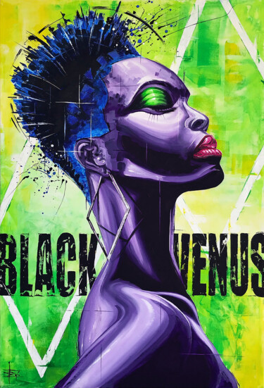 Картина под названием "BLACK VENUS" - Egidio Gariano, Подлинное произведение искусства, Акрил Установлен на Деревянная рама…