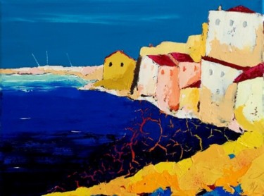 Peinture intitulée "Spiaggia" par Egidio, Œuvre d'art originale