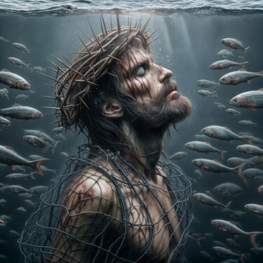 Digitale Kunst mit dem Titel "Underwater_371" von Egidoro, Original-Kunstwerk, KI-generiertes Bild