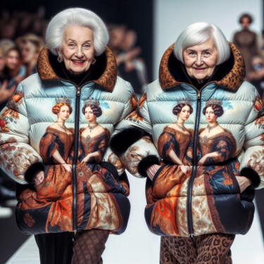 Arts numériques intitulée "Aged fashion model_…" par Egidoro, Œuvre d'art originale, Image générée par l'IA