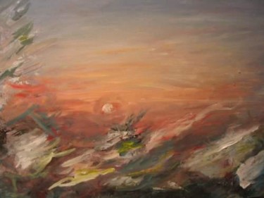 Pintura intitulada "soleil couchant II" por Egiboutique, Obras de arte originais