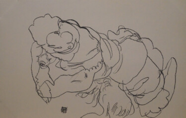 Отпечатки и Гравюры под названием "Edith (unica opera…" - Egon Schiele, Подлинное произведение искусства, Литография