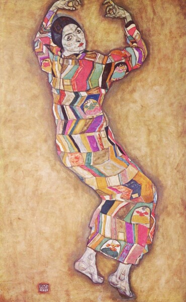 Malerei mit dem Titel "Frederike Beer" von Egon Schiele, Original-Kunstwerk, Öl