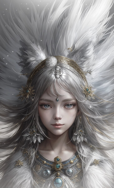 Digital Arts titled "Silver princess" by Egor Tt, Original Artwork, 2D Digital Work