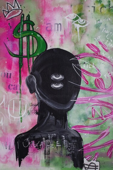 Schilderij getiteld "MONEY" door Egor Varvarov, Origineel Kunstwerk, Acryl