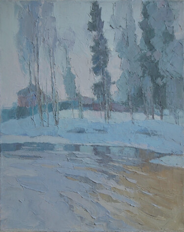 Painting titled "Warm Winter" by Natalya Egorova, Original Artwork, Oil