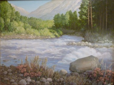 Painting titled "p1010168.jpg Siberia" by Irina Egorova, Original Artwork, Oil