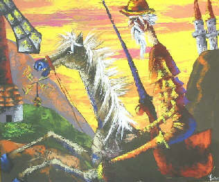 Pintura titulada "quijote de la mancha" por Eguer, Obra de arte original