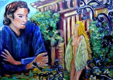 Painting titled "La cigale et la fou…" by Emc Eguimendia, Original Artwork