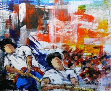 Peinture intitulée "Soca Tira au Pays B…" par Emc Eguimendia, Œuvre d'art originale