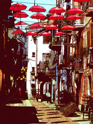 Grafika cyfrowa / sztuka generowana cyfrowo zatytułowany „Umbrella Umbrella U…” autorstwa Ehrle Pieri, Oryginalna praca