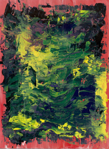 Peinture intitulée "Bob Ross Smears" par Oberlin The Artist, Œuvre d'art originale, Huile