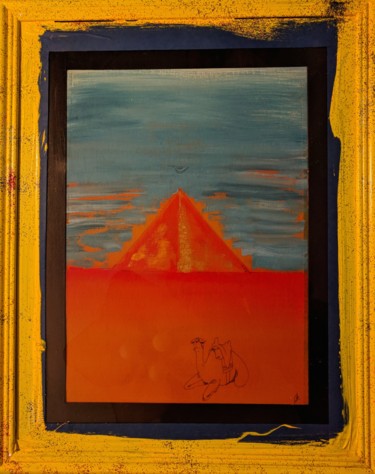 Peinture intitulée "Cairo at Noon" par Oberlin The Artist, Œuvre d'art originale, Acrylique