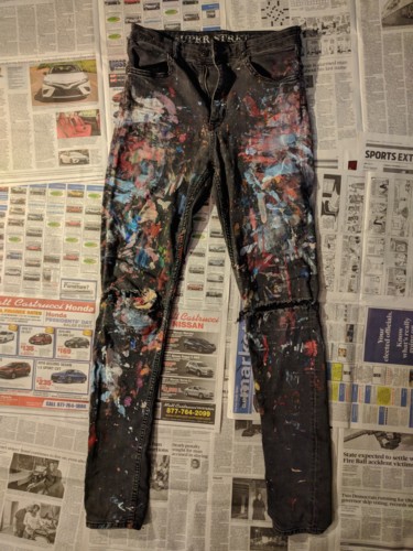 Artcraft titled "Jeans #1" by Oberlin The Artist, Original Artwork, Acrylic