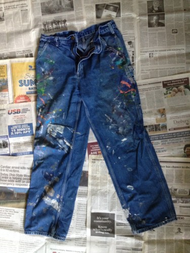 Painting titled "Jeans #8" by Oberlin The Artist, Original Artwork, Acrylic