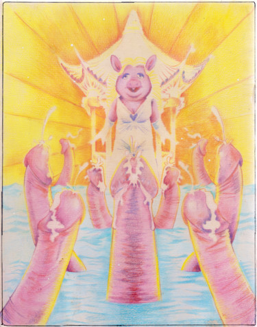 Картина под названием "Virgo Sabbath" - Oberlin The Artist, Подлинное произведение искусства, Акрил