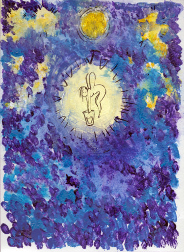 Ζωγραφική με τίτλο "Sagittarius Summer" από Oberlin The Artist, Αυθεντικά έργα τέχνης, Ακρυλικό