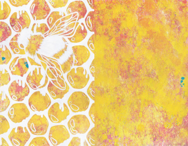 Peinture intitulée "Honey" par Oberlin The Artist, Œuvre d'art originale, Acrylique
