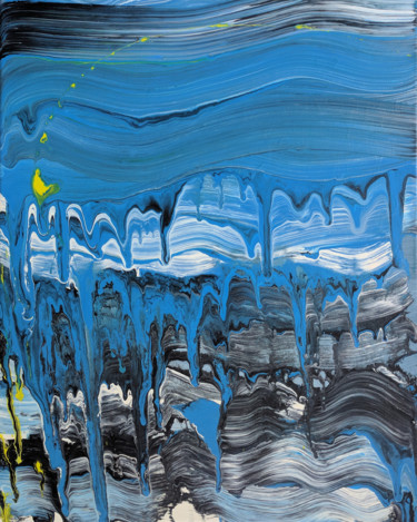 Peinture intitulée "Blue, April 29th" par Oberlin The Artist, Œuvre d'art originale, Acrylique