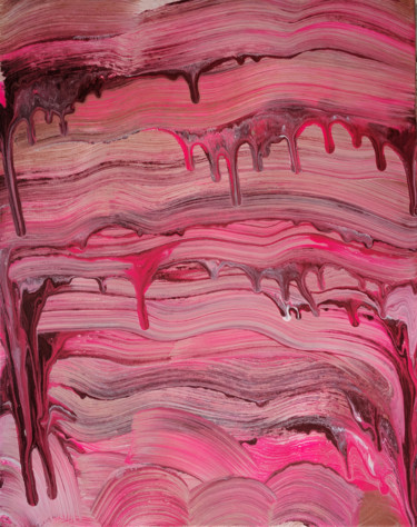 Peinture intitulée "Red, April 29th" par Oberlin The Artist, Œuvre d'art originale, Acrylique