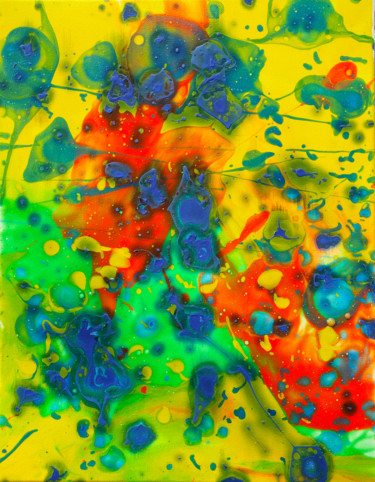 Картина под названием "Untitled Abstract 22" - Oberlin The Artist, Подлинное произведение искусства, Акрил