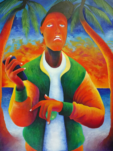 Peinture intitulée "Lost Bro" par Oberlin The Artist, Œuvre d'art originale, Acrylique