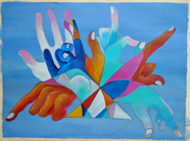 Peinture intitulée "Pisces Cartilage" par Oberlin The Artist, Œuvre d'art originale, Acrylique