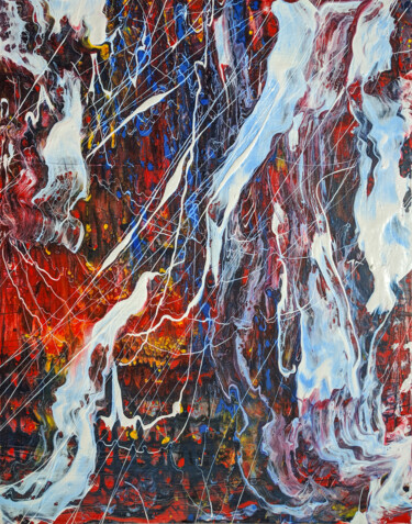 Pintura intitulada "Transformer Abstrac…" por Oberlin The Artist, Obras de arte originais, Acrílico