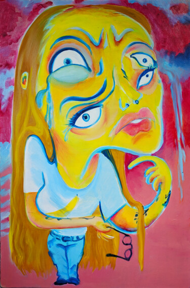 Картина под названием "Self Portrait" - Oberlin The Artist, Подлинное произведение искусства, Масло