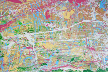 Malerei mit dem Titel "Walk in the Woods" von Oberlin The Artist, Original-Kunstwerk, Acryl