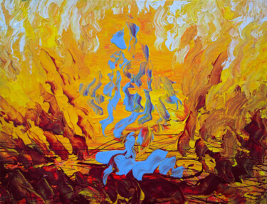 Peinture intitulée "Duty & Fire" par Oberlin The Artist, Œuvre d'art originale, Acrylique