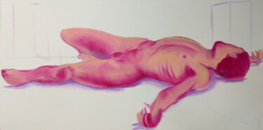 Pintura titulada "Nude Dude" por Oberlin The Artist, Obra de arte original, Acrílico