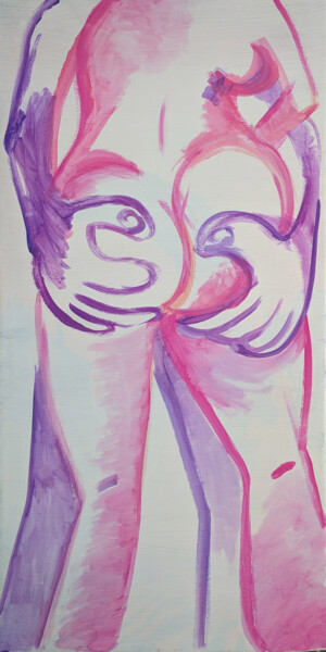 Pintura titulada "Pants-Off Dance-Off" por Oberlin The Artist, Obra de arte original, Acrílico