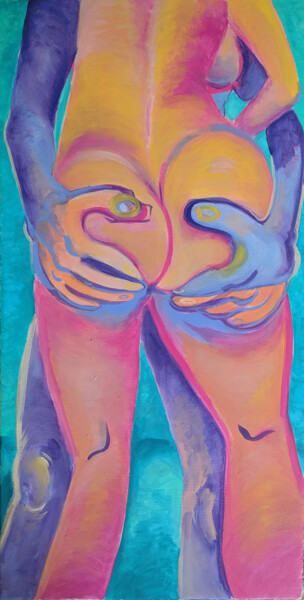 绘画 标题为“Pants-Off Dance-Off…” 由Oberlin The Artist, 原创艺术品, 丙烯