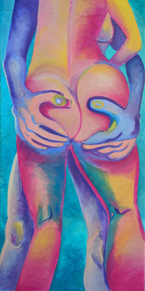 Painting titled "Pants-Off Dance Off…" by Oberlin The Artist, Original Artwork, Acrylic