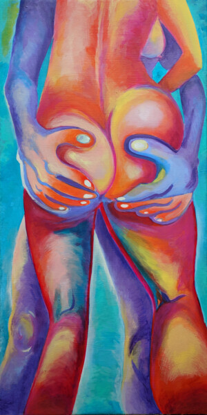 Pintura intitulada "Pants-Off Dance Off…" por Oberlin The Artist, Obras de arte originais, Acrílico