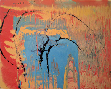 Pintura titulada "Untitled Slash" por Oberlin The Artist, Obra de arte original, Acrílico