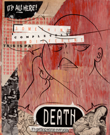 Peinture intitulée "Thoughts on Death" par Oberlin The Artist, Œuvre d'art originale, Acrylique