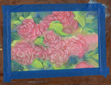 Painting titled "Flower progress 2" by Oberlin The Artist, Original Artwork, Acrylic