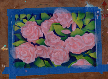 Painting titled "Flower progress 4" by Oberlin The Artist, Original Artwork, Acrylic