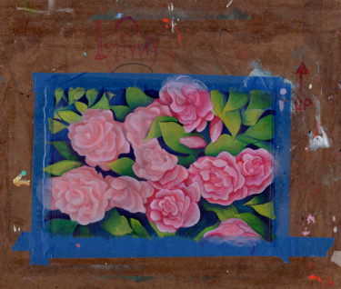 Painting titled "Flower progress 5" by Oberlin The Artist, Original Artwork, Acrylic