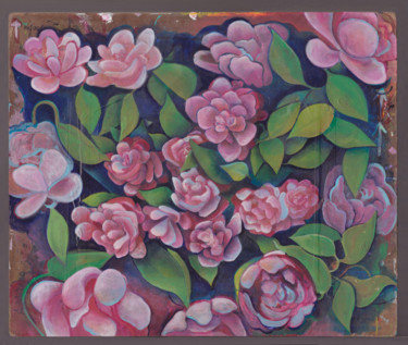 Pittura intitolato "Flowers progress 13" da Oberlin The Artist, Opera d'arte originale, Acrilico