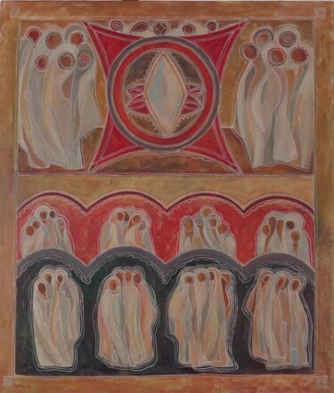 Painting titled "Три мира" by Ekaterina Abramova, Original Artwork